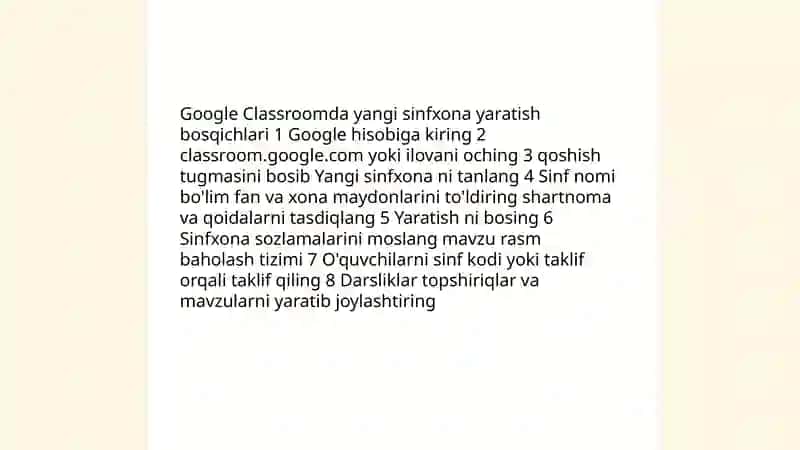 Google classroomda sinfxona yaratish 4