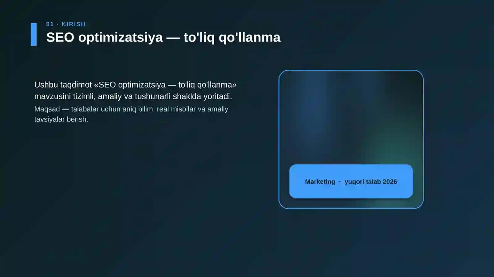 SEO optimizatsiya — to'liq qo'llanma 4