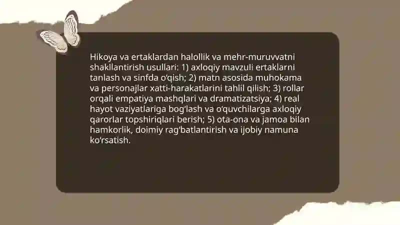 Oʻquvchilarda manaviy-axloqiy sifatlarni rivojlantirishda xalq ogʻzaki ijodidan foydalanish 4