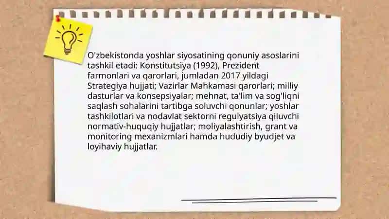 O'zbekistonda yoshlarga oid siyosatning huquqiy asoslari 4