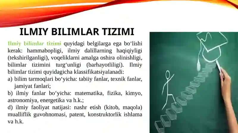 Ilmiy bilish, ilmiy izlanish va O'zbekistonda ilmiy va ilmiy-pedagogik kadrlar tayyorlash masalalari 4