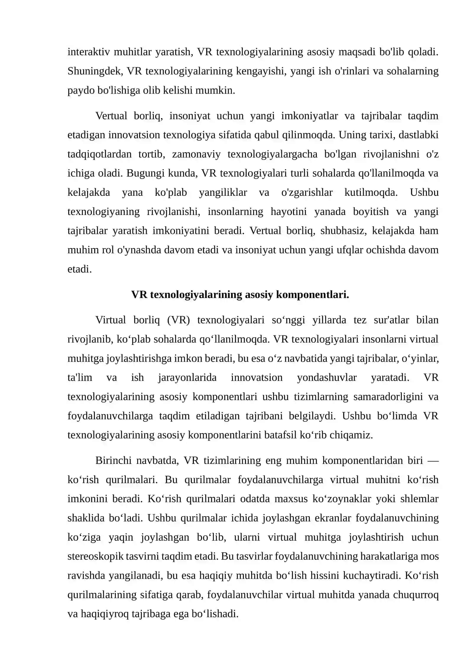Vertual borliq (VR) 4