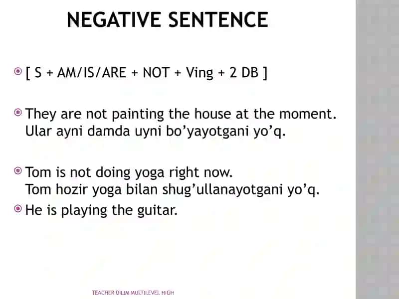 PRESENT CONTINUOUS ZAMONI PREZENTATSIYA 4