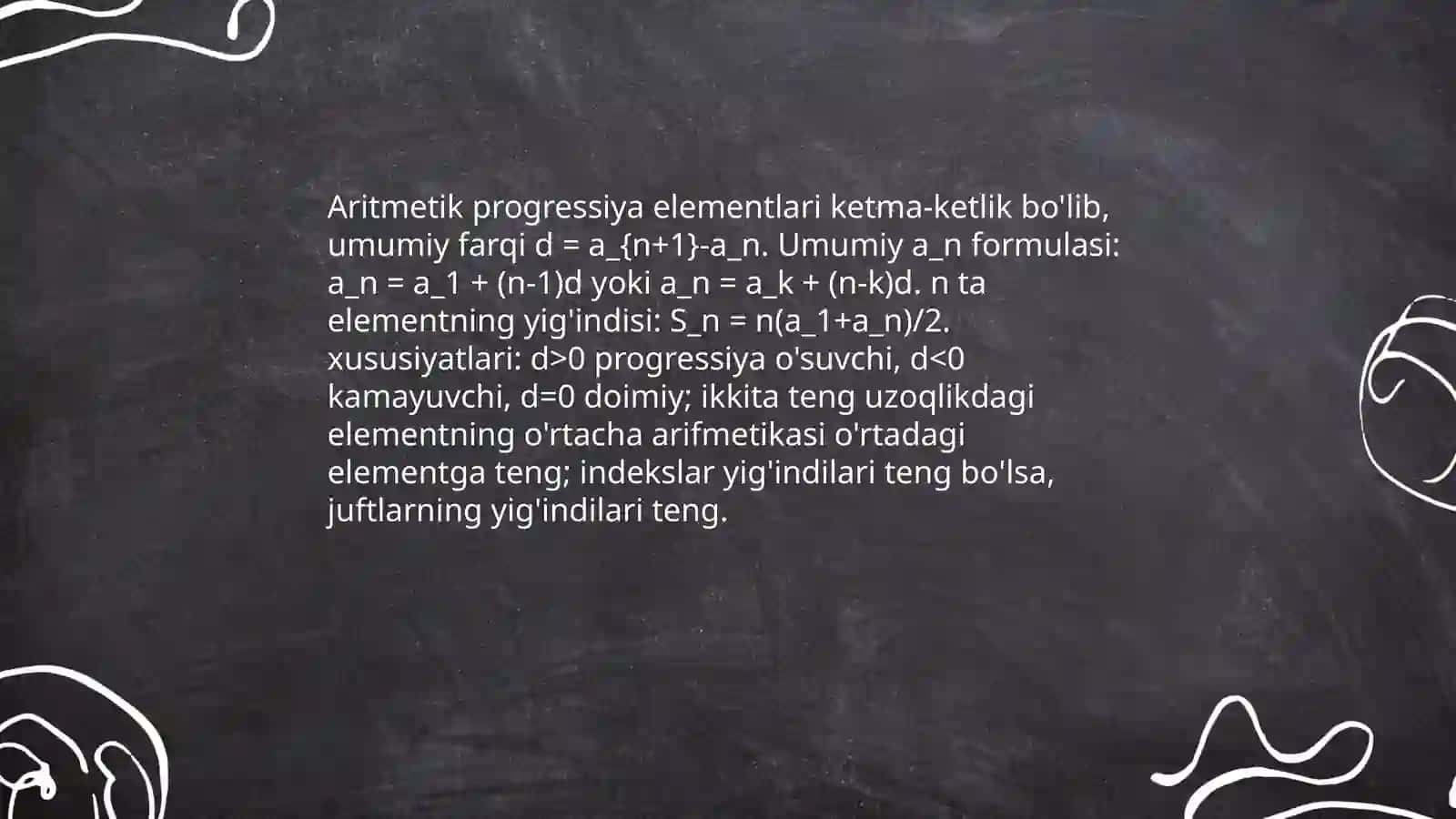 Sonli ketma-ketliklar va progressiya 4