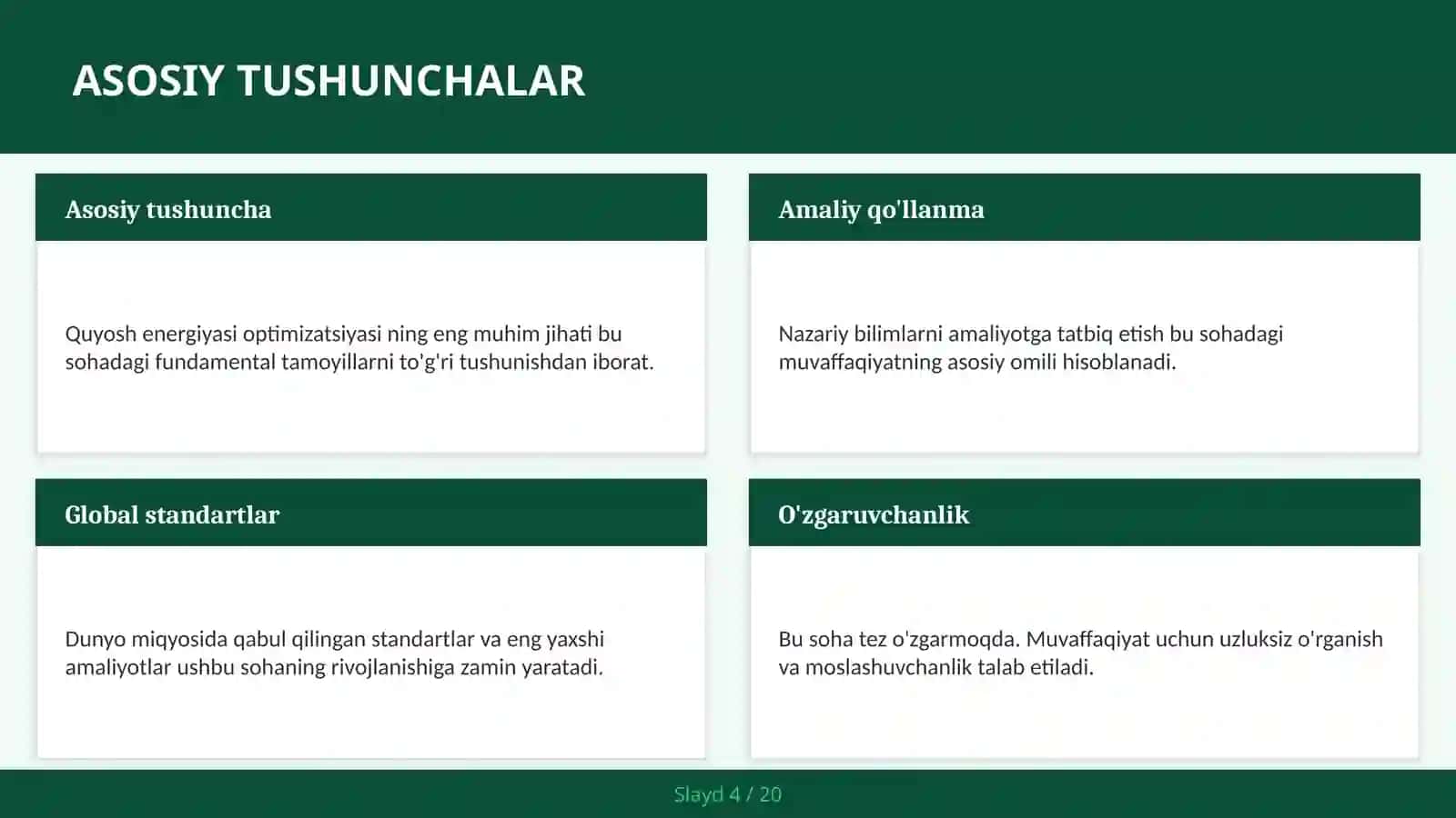 Quyosh energetikasi optimizatsiyasi 4