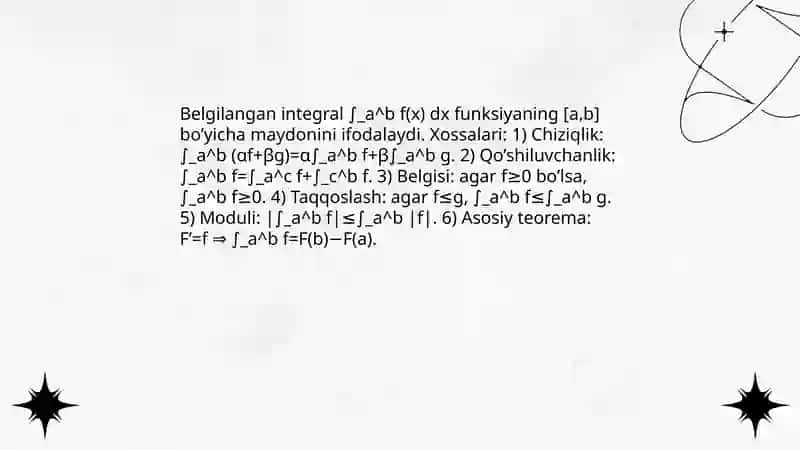 Integrallash usullari 4