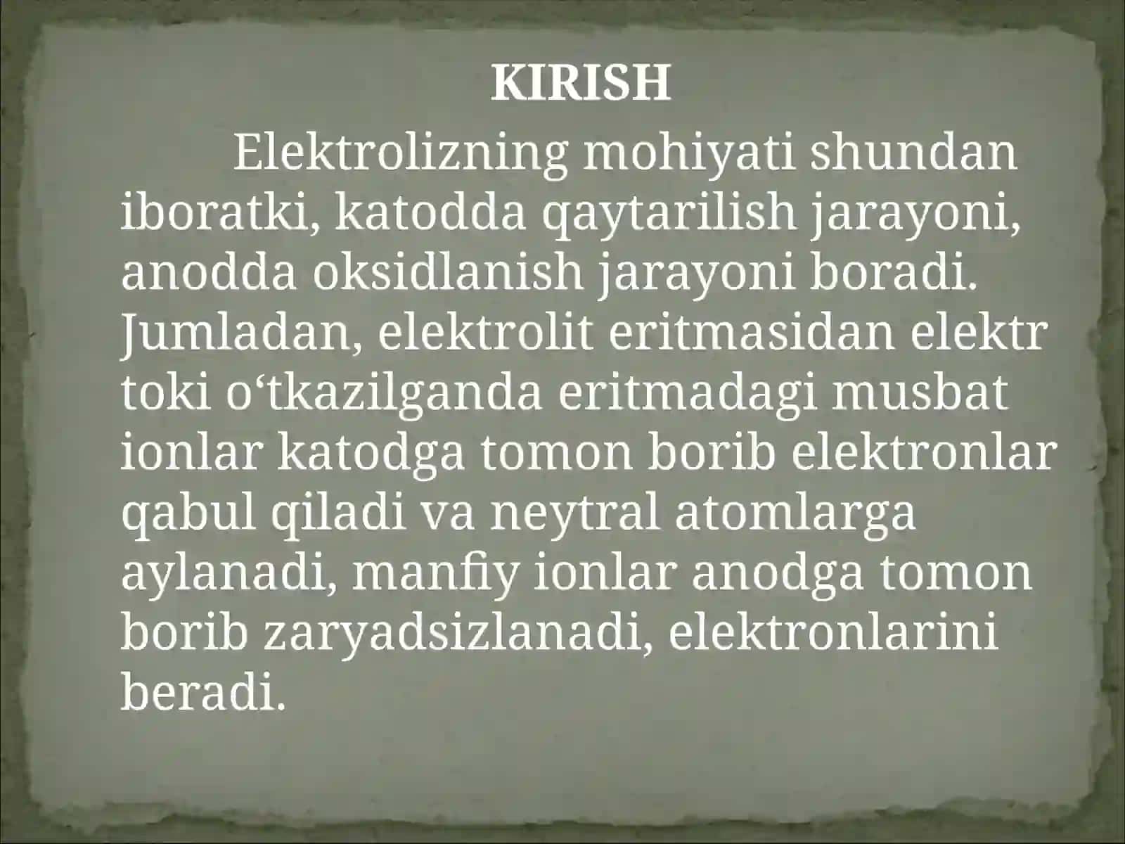 Elektroliz va uning tur 4