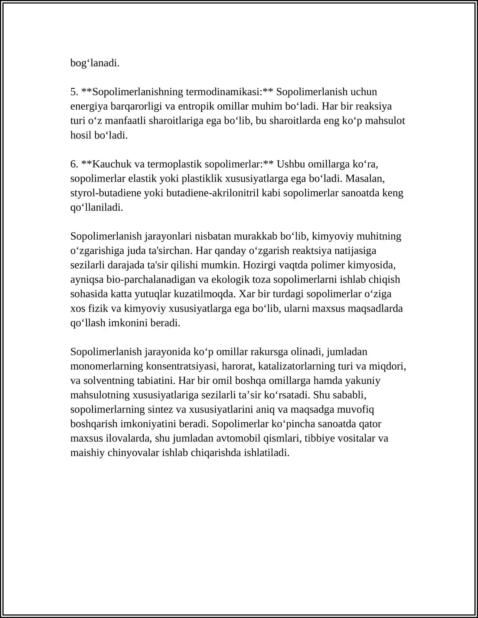 SOPOLIMERLANISH JARAYONLARI 4
