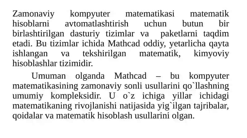 MathCADda ifodalarni tahrirlash 4