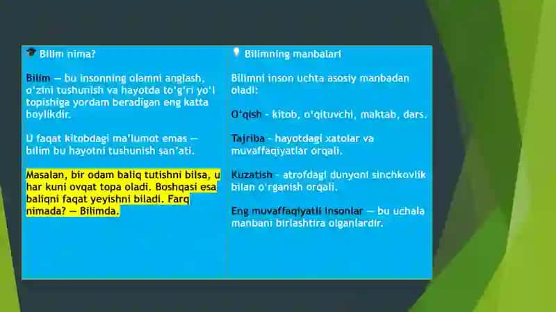 Bilim nima uchun kerak 4