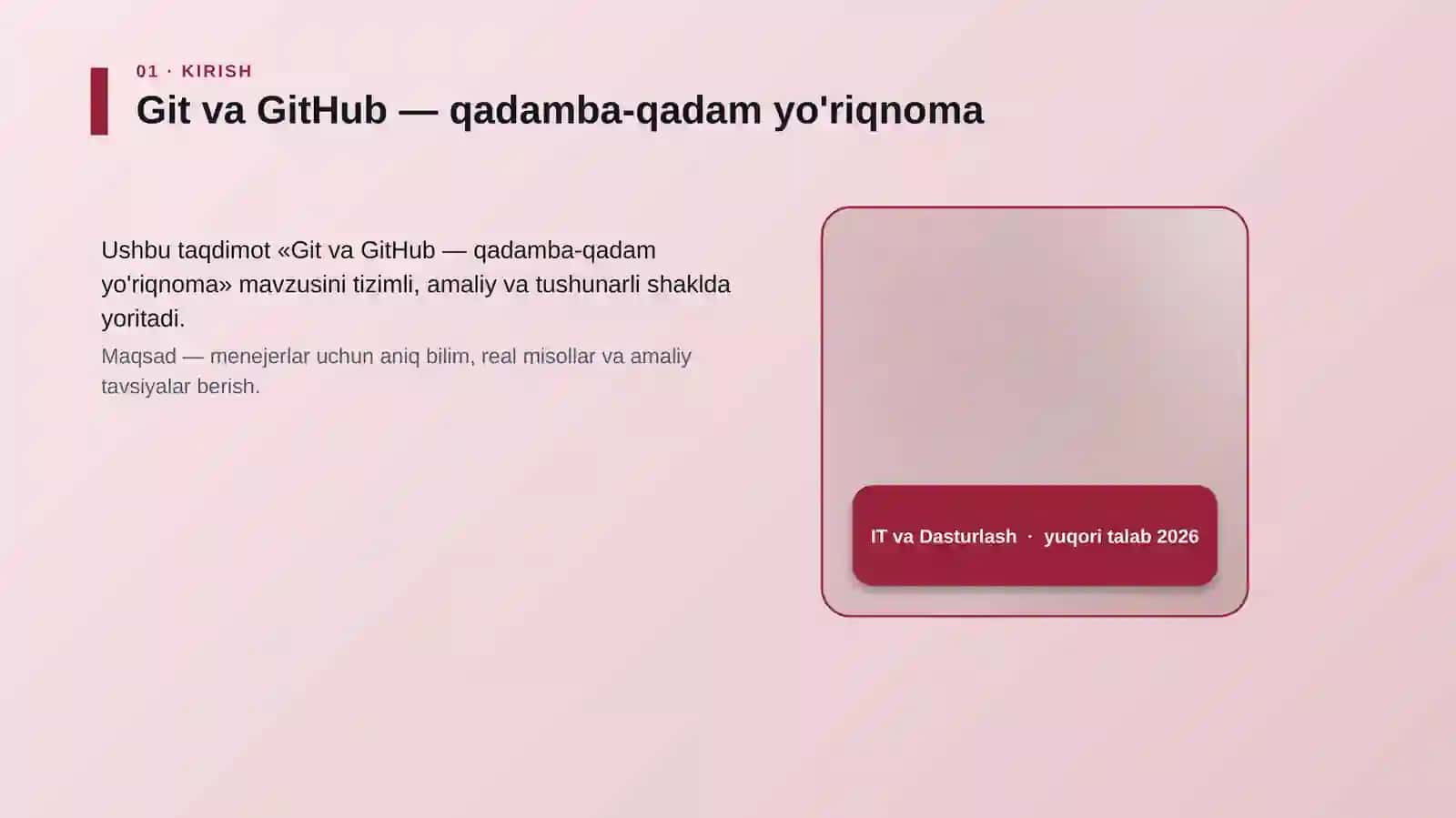Git va GitHub — qadamba-qadam yo'riqnoma 4