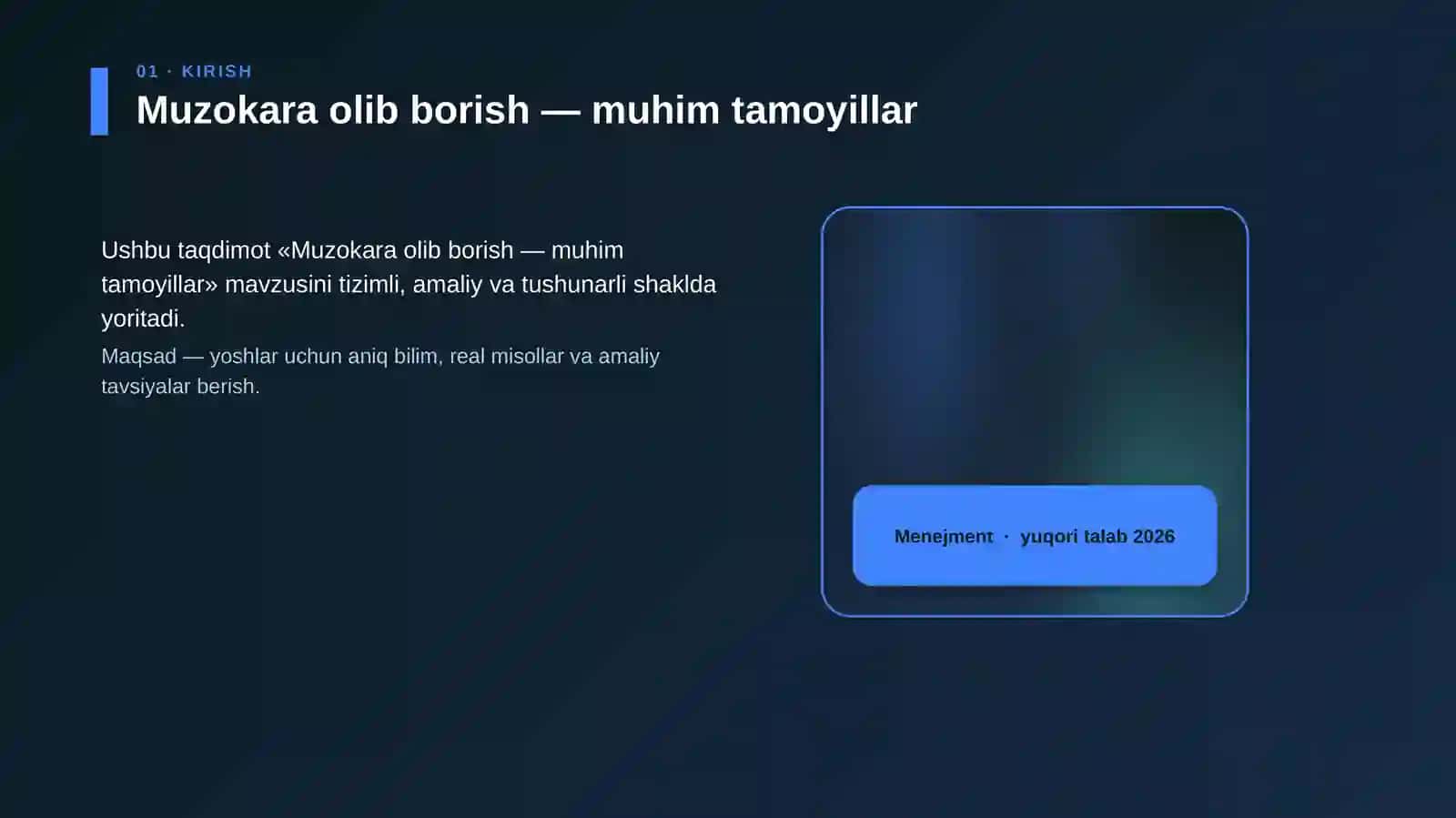 Muzokara olib borish — muhim tamoyillar 4