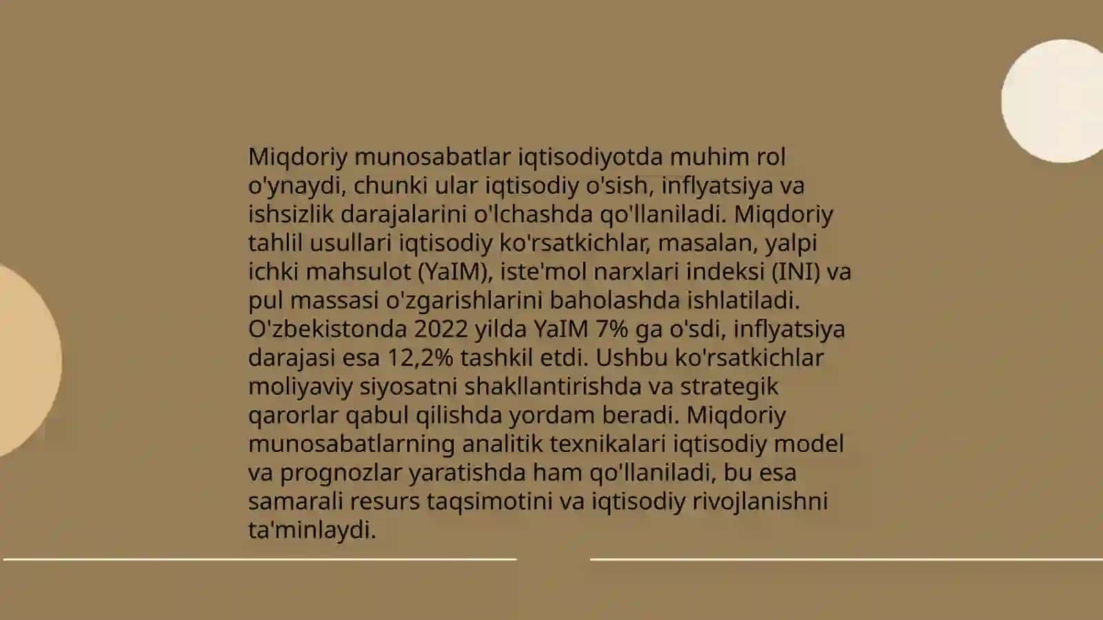 Miqdoriy munosabatlar 4