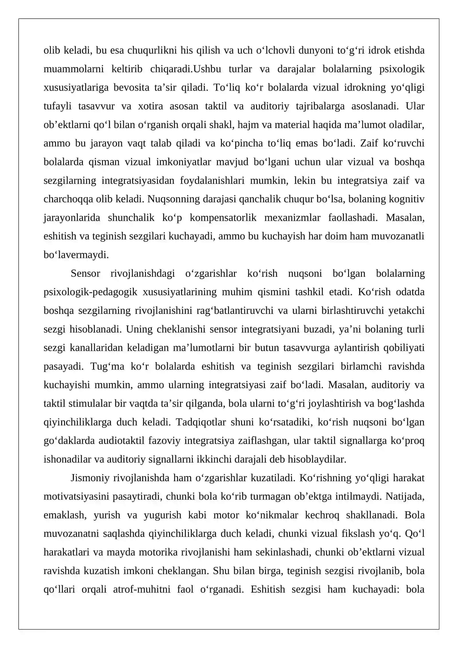 Ko‘rishida nuqsoni bo‘lgan bolalar uchun maktabgacha tarbiya muassasalari faoliyati 4