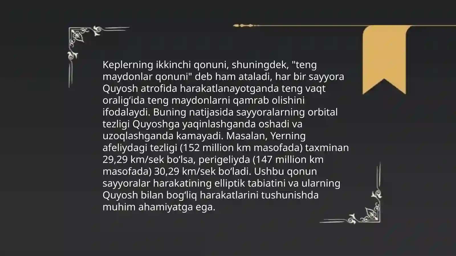 Keplerning birinchi qonuni 4