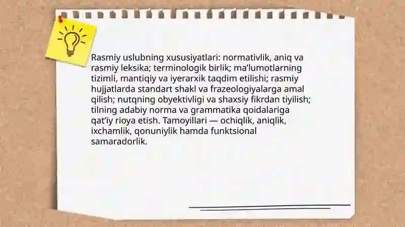 Ish yuritish tili va uslubi 4