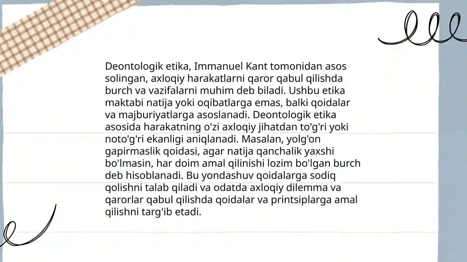 Deontologik tamoyillar 4