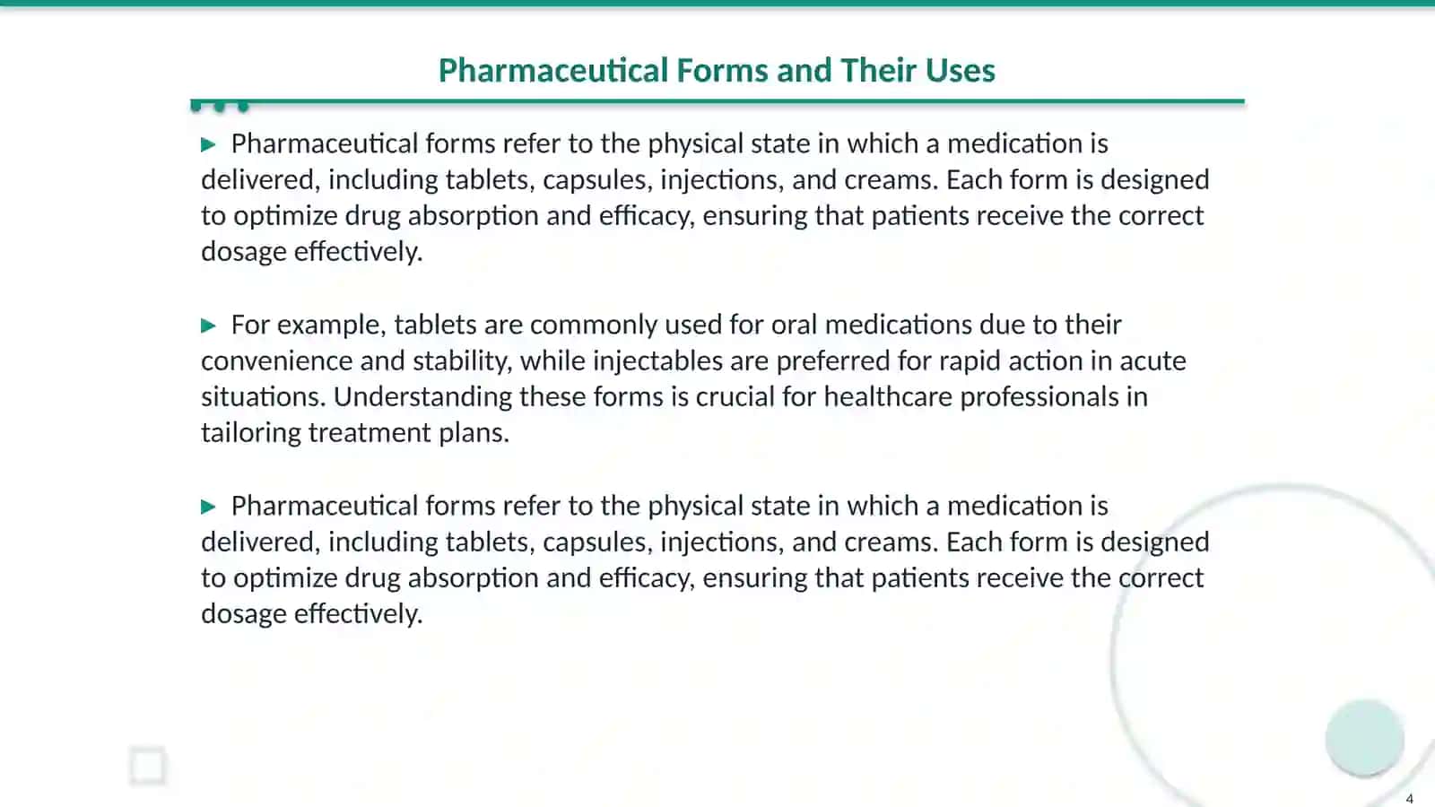 Common Medications and Pharmaceutical Forms 4