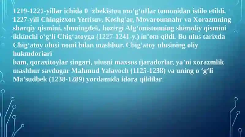 "XII- XIV asrlarda O'rta Osiyo dasturlash" 4