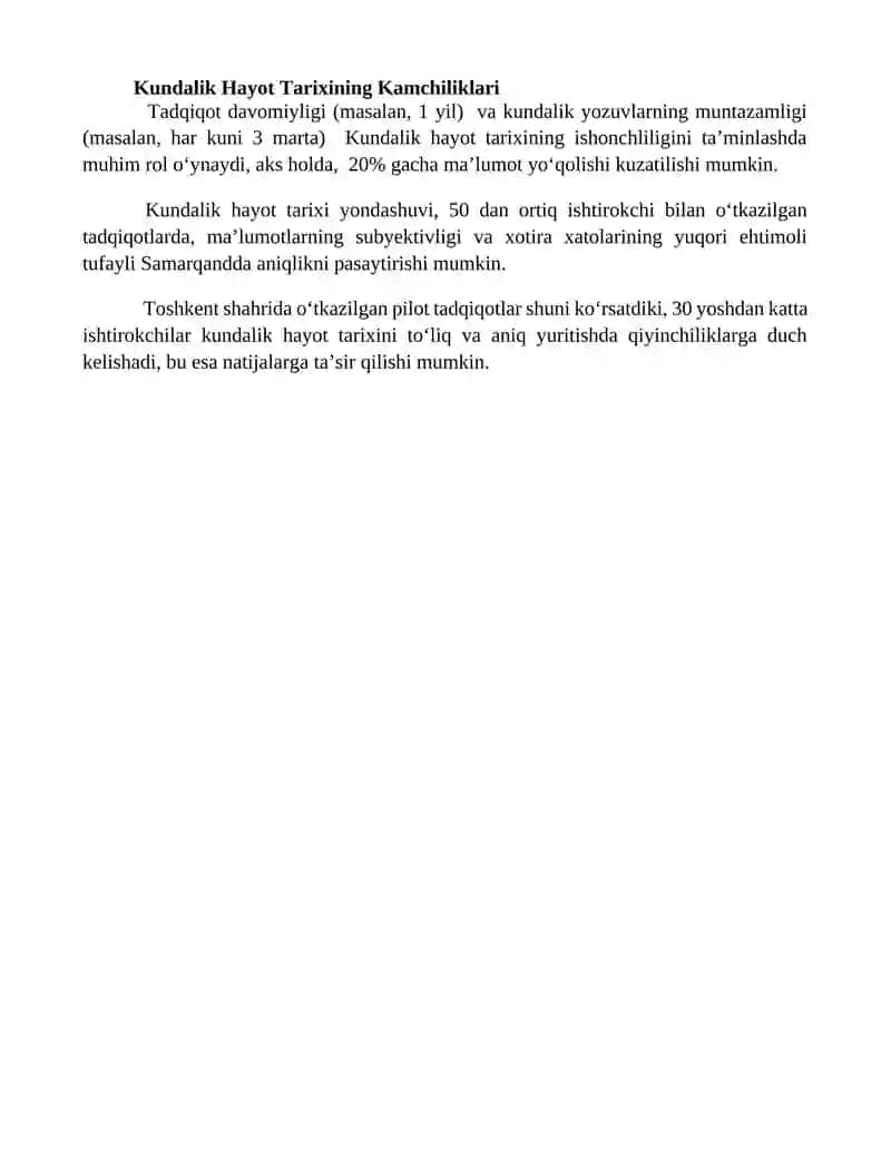 Kundalik Hayot Tarixi 4