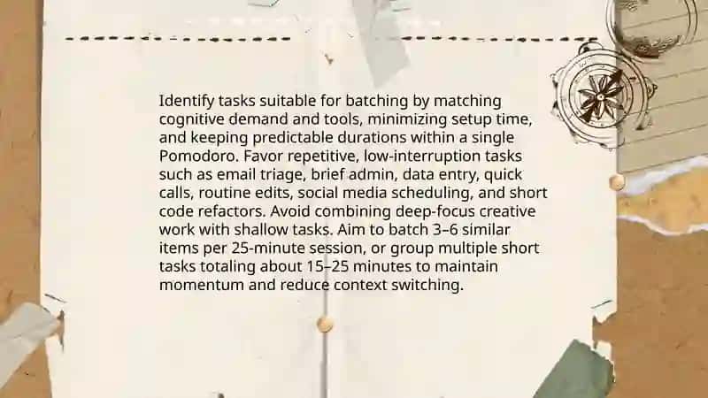 Pomidoro technique. Task batching 4