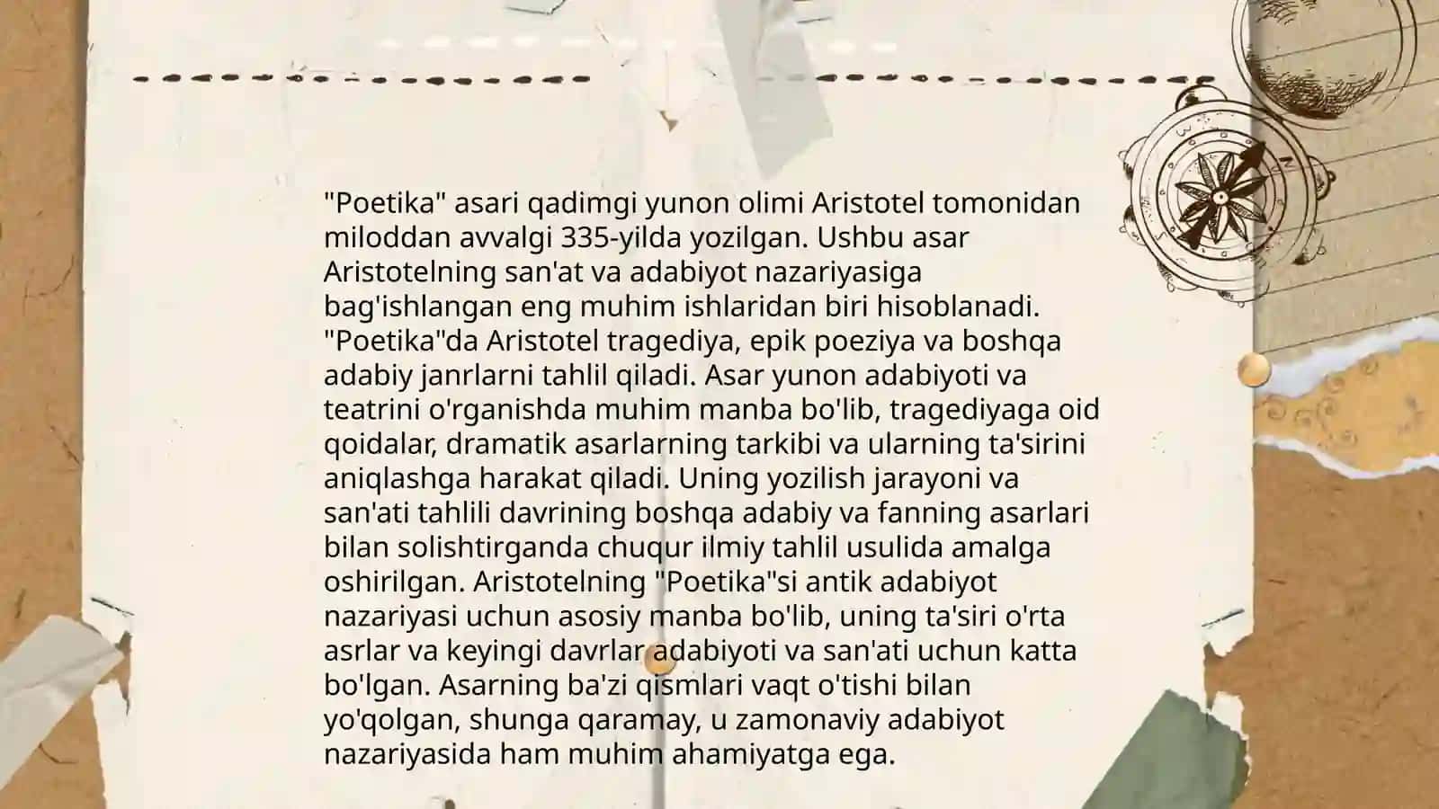 Aristotelning Poetika Asari Haqida 4