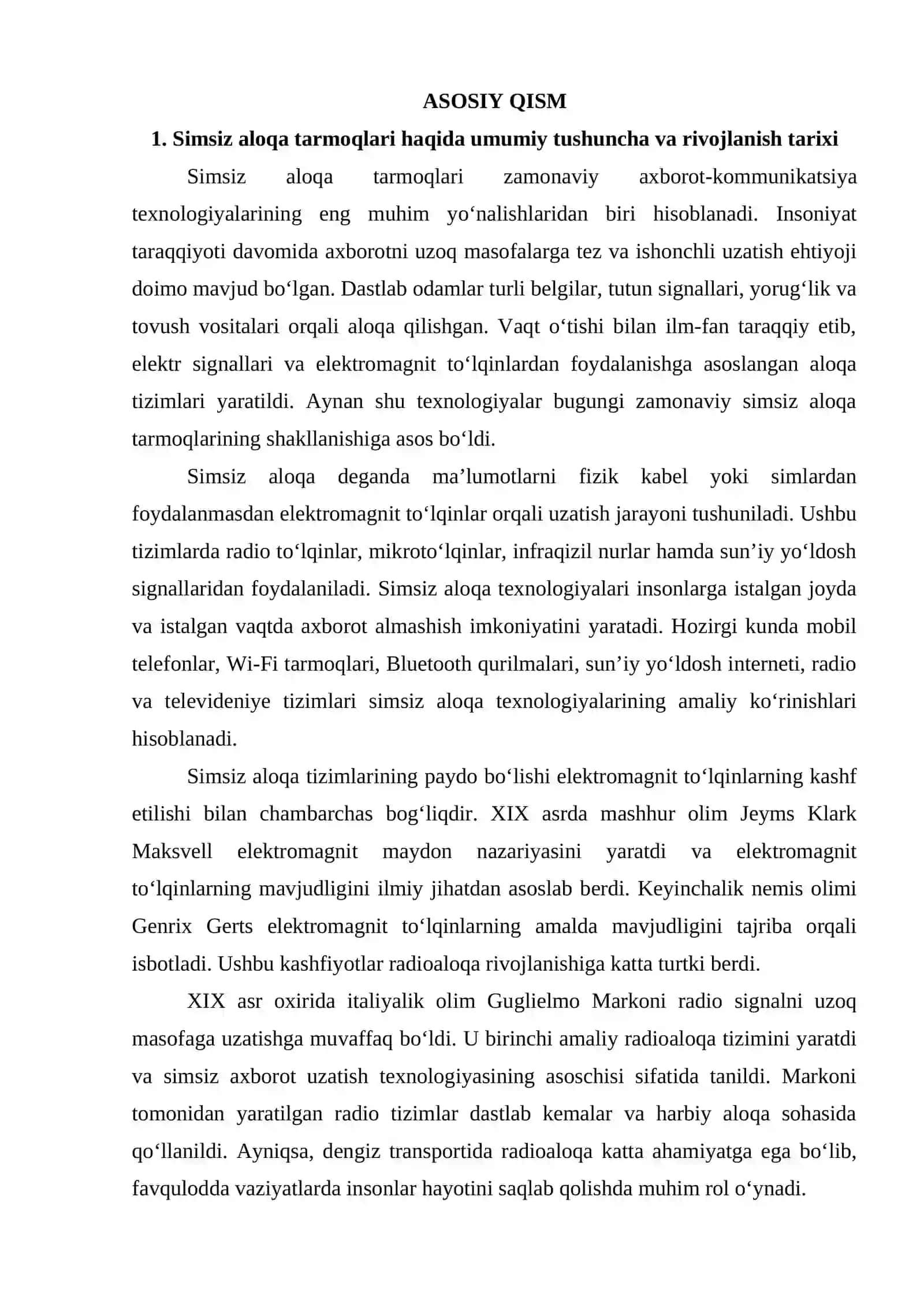 Simsiz aloqa tarmoqlariga kirish. 4