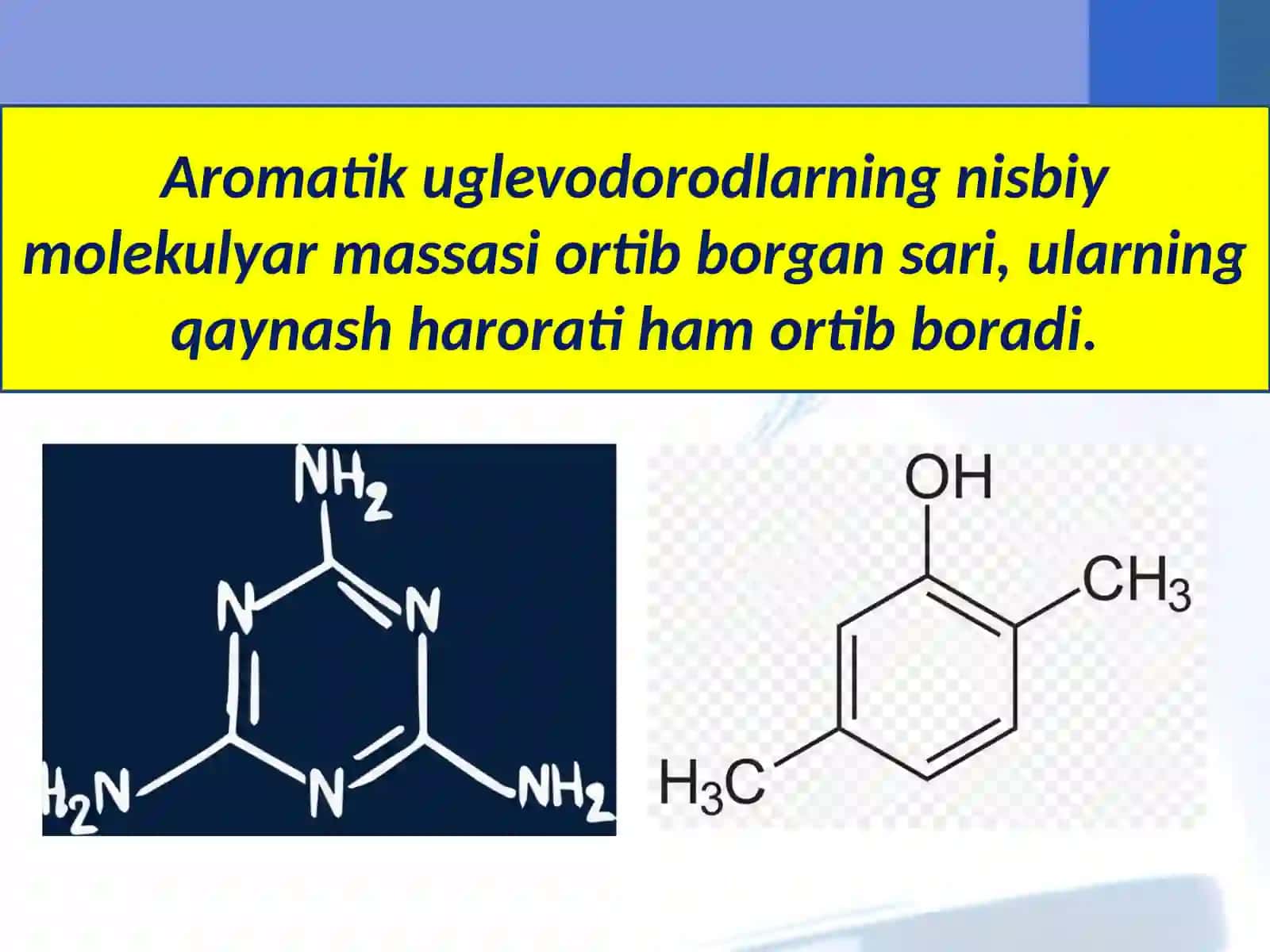 Aromatik uglevodorodlarning olinishi, xossalari, ishlatilishi 4