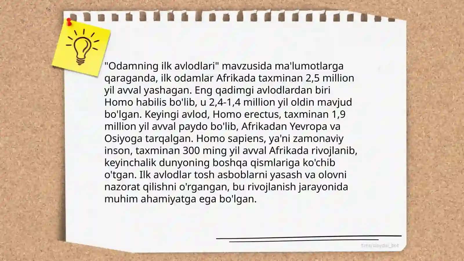 Antropogenez. Odamning boshlangʻich ajdodlari 4