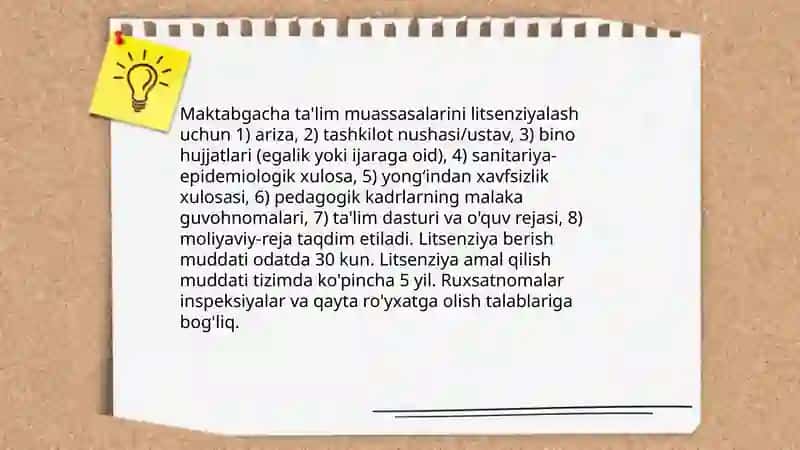Maktabgacha ta'lim hujjatlari 4