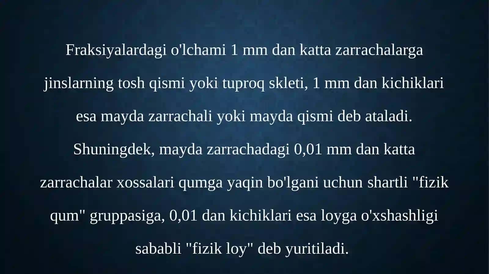 Tuproqning mexanik tarkibi 4