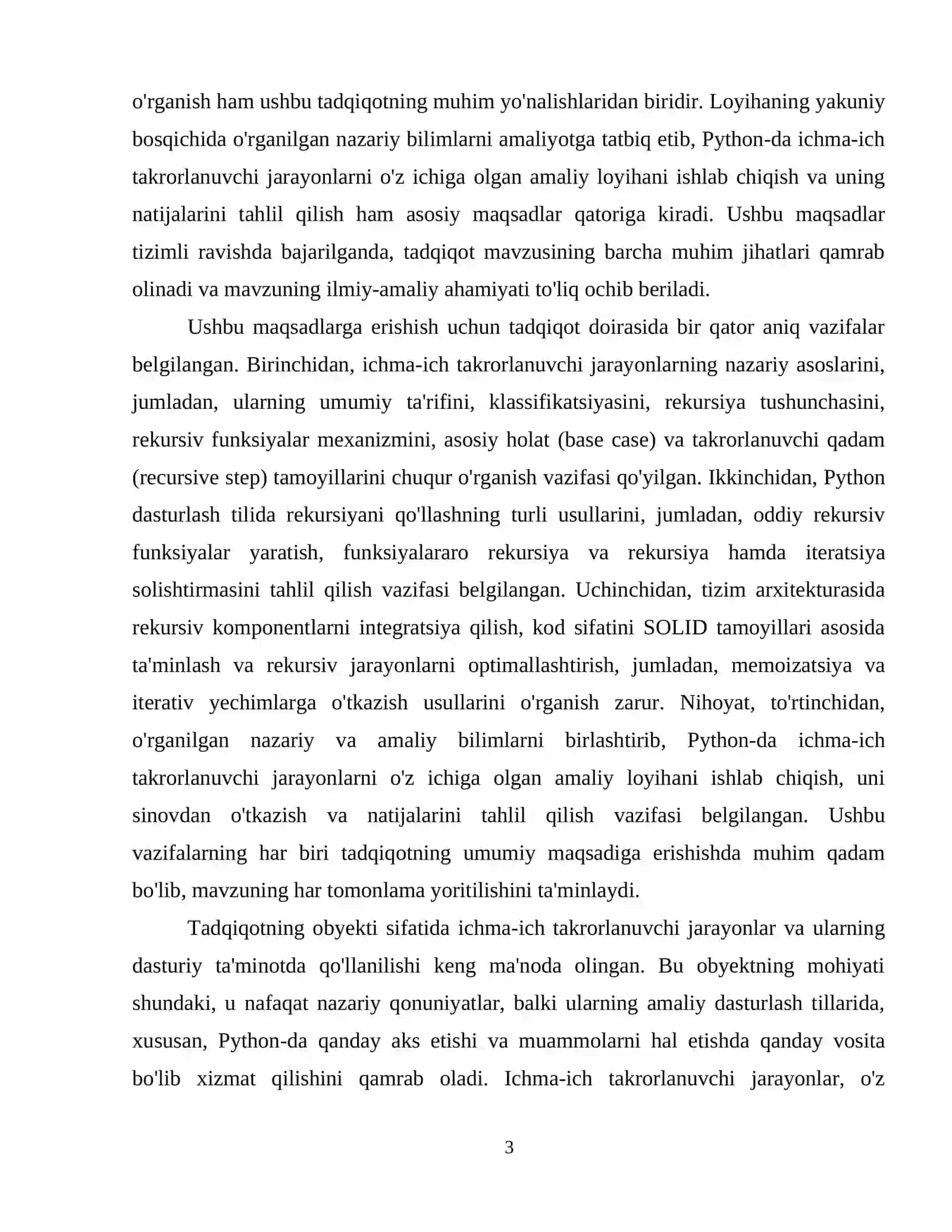 Python dasturlash tilida ichma-ich takrorlanuvchi jarayonlarni dasturlash 4