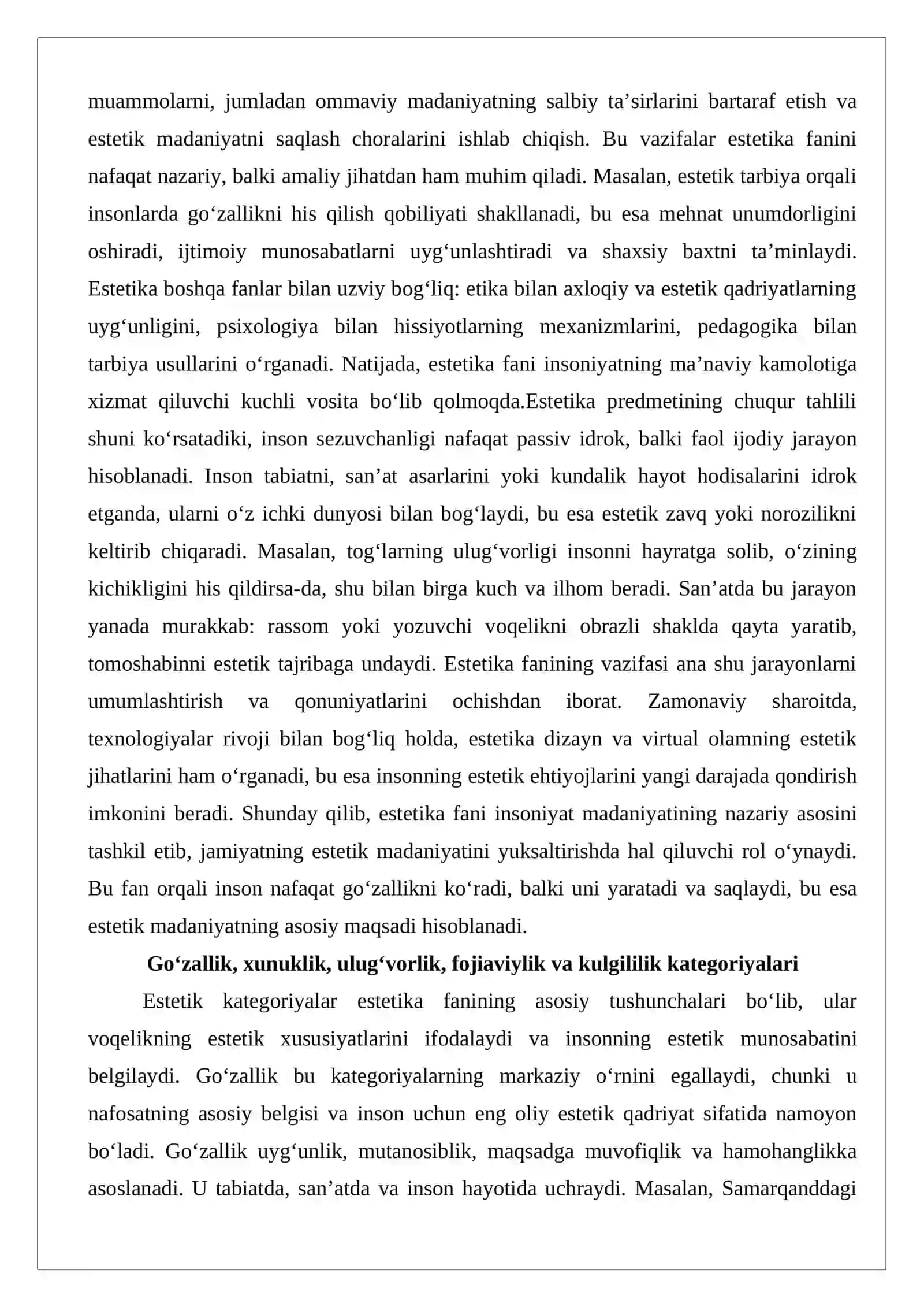 Estetik madaniyatning tarkibi 4