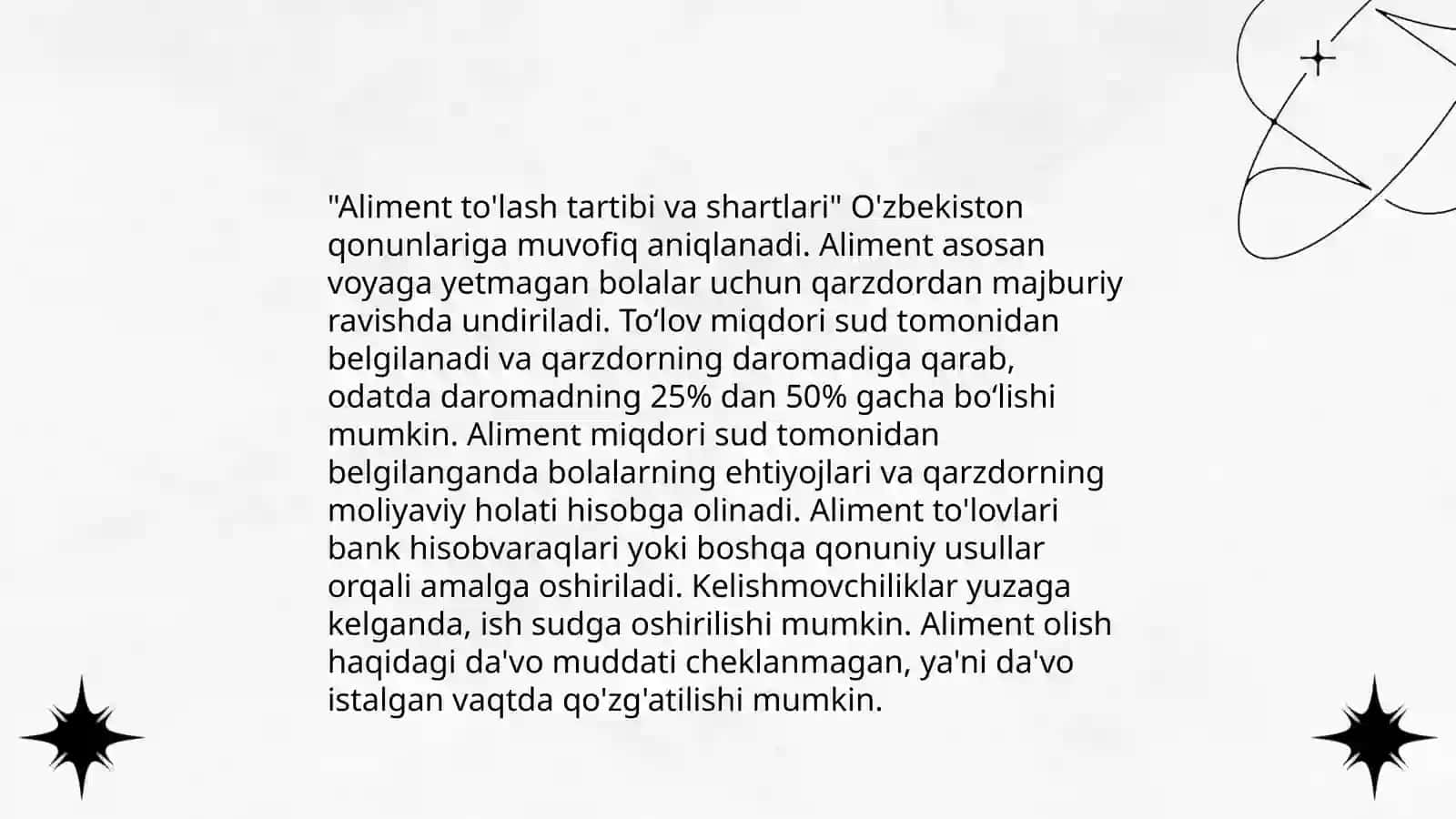 Er-xotinlar va sobiq er-xotinlarning aliment majburiyatlari.(taqdimot tayyorlash) 4