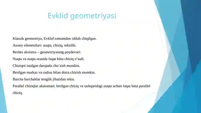 NOYEVKLID GEOMETRIYA 4