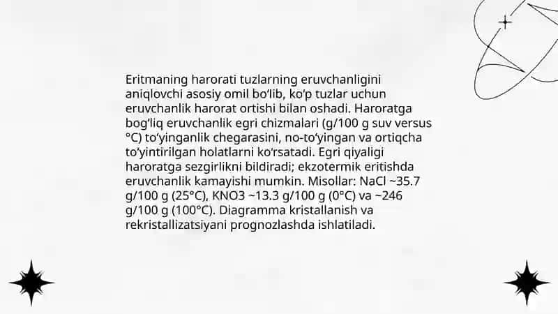 Tuzlarning eruvchanlik diagrammasi 4