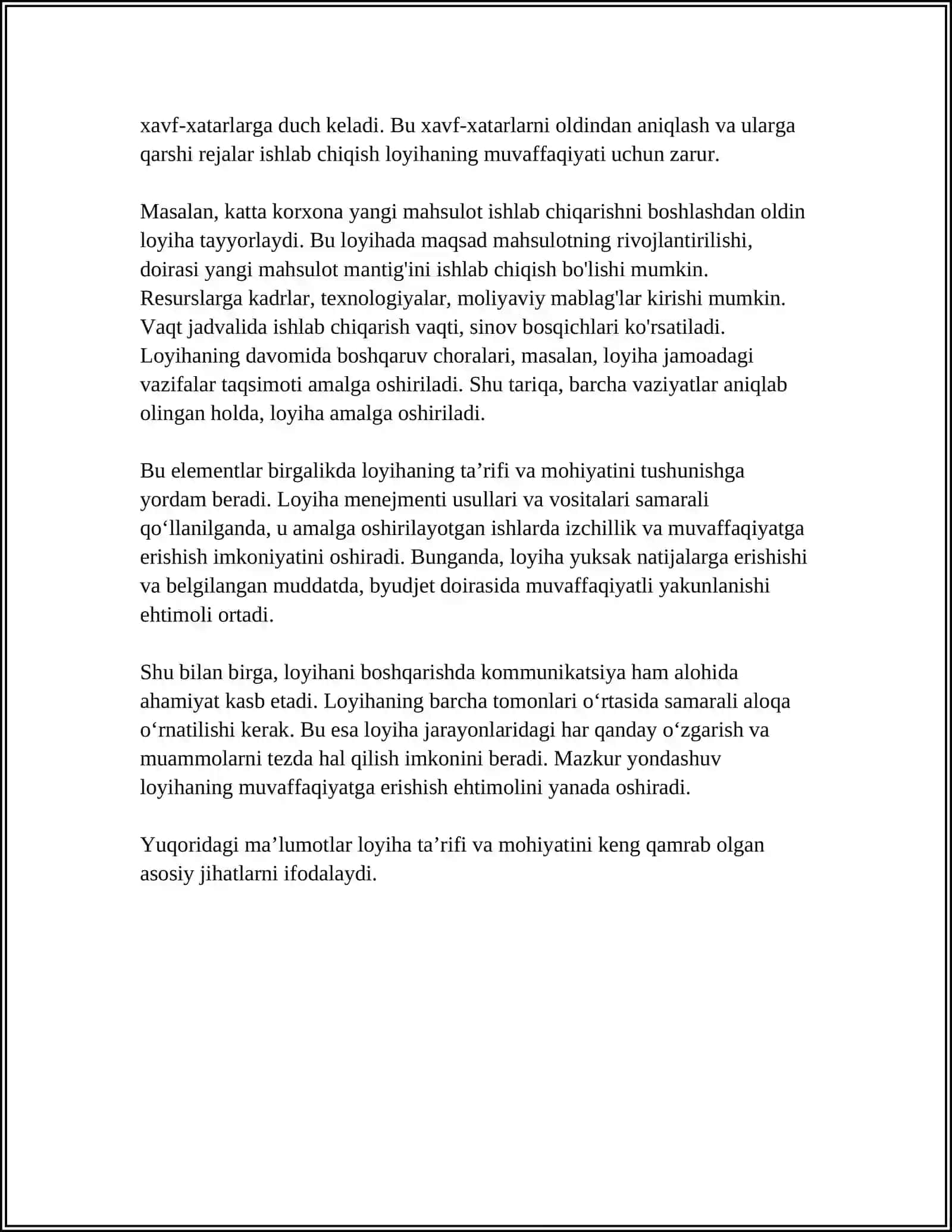 LOYIHALASH ASOSLARI FANIGA 4