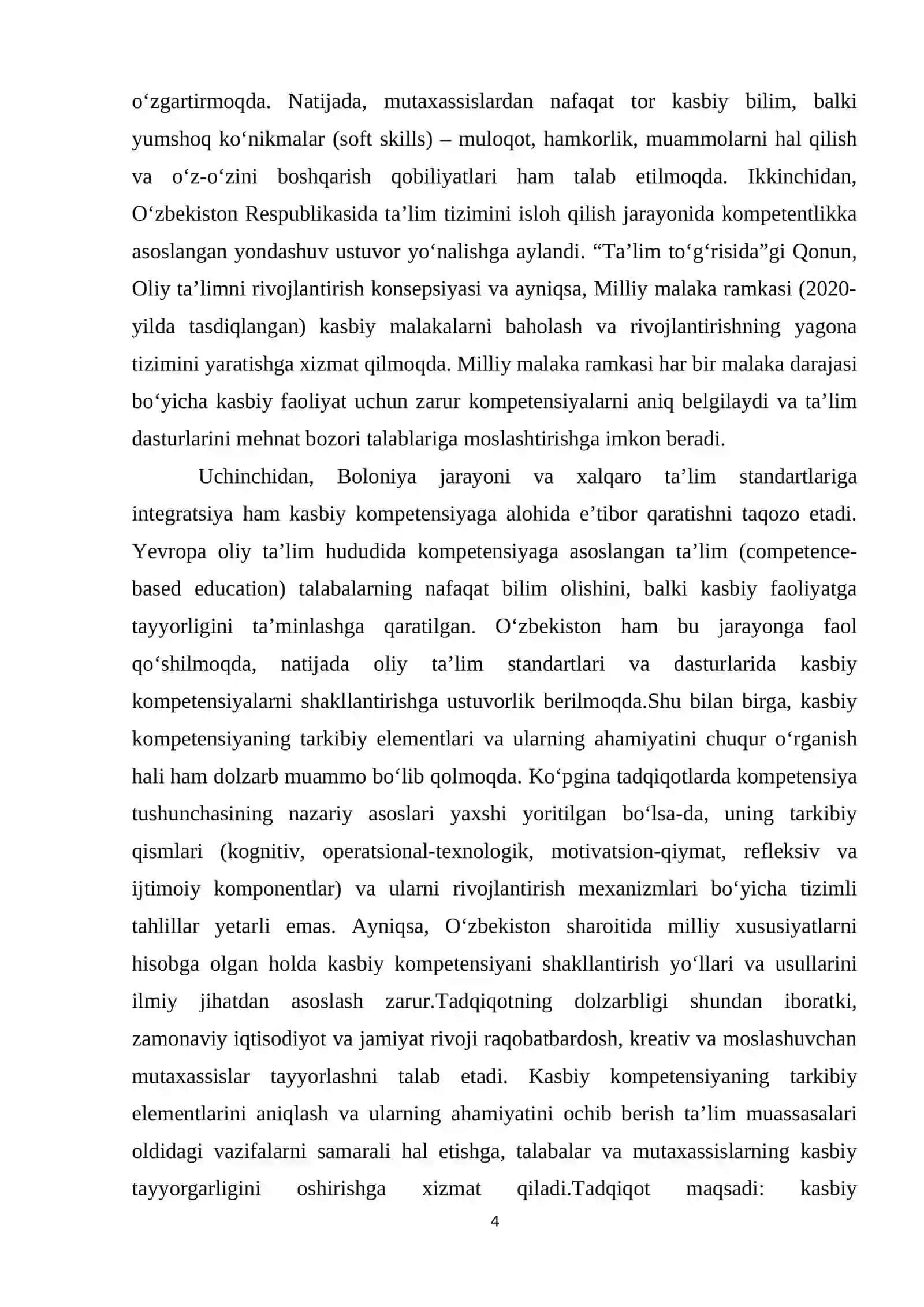 KASBIY KOMPETENSIYANING  TARKIBIY ELEMENTLARI 4