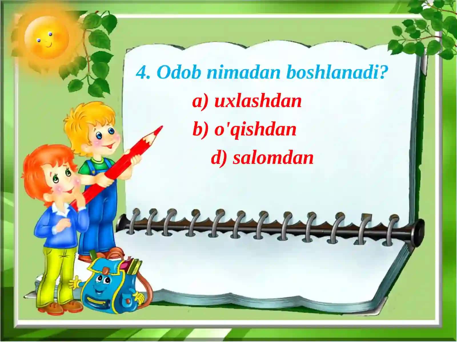 Vatanga munosib farzand bo'lish uchun nima qilish kerak? 4