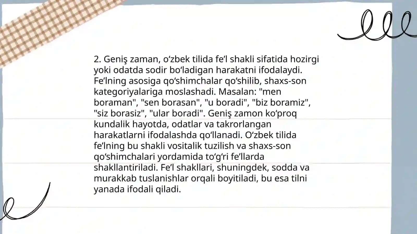 Geniş zamanı 4