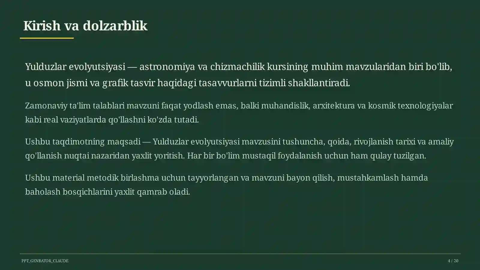 Yulduzlar evolyutsiyasi (11-sinf) 4