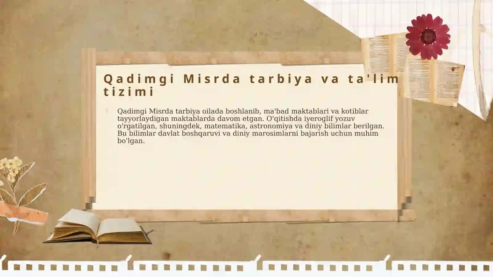 Qadimgi dunyoda tarbiya va ta'lim 4
