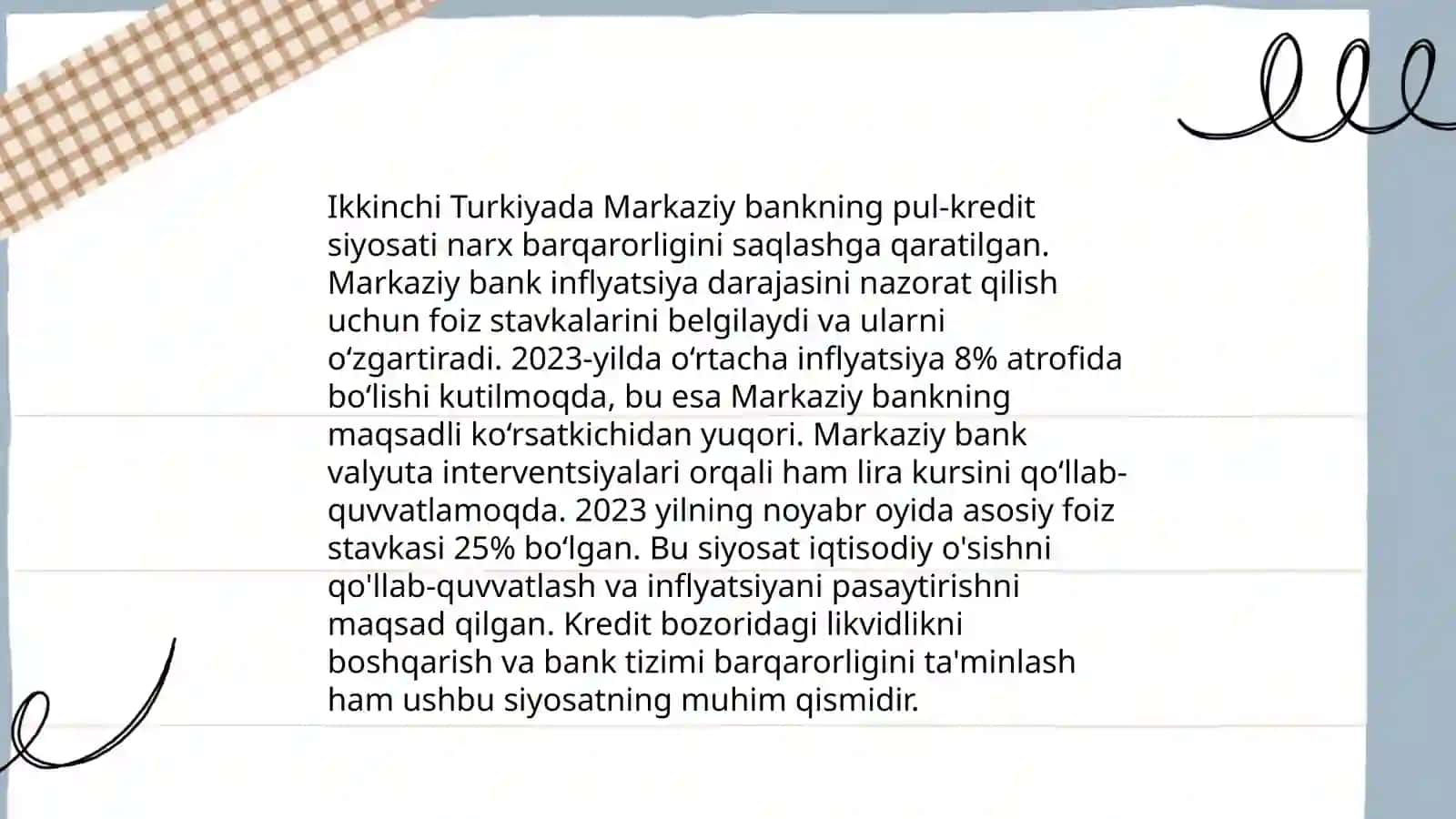 Turkiya davlatining iqtisodiy siyasati va inflyatsiyasi 4