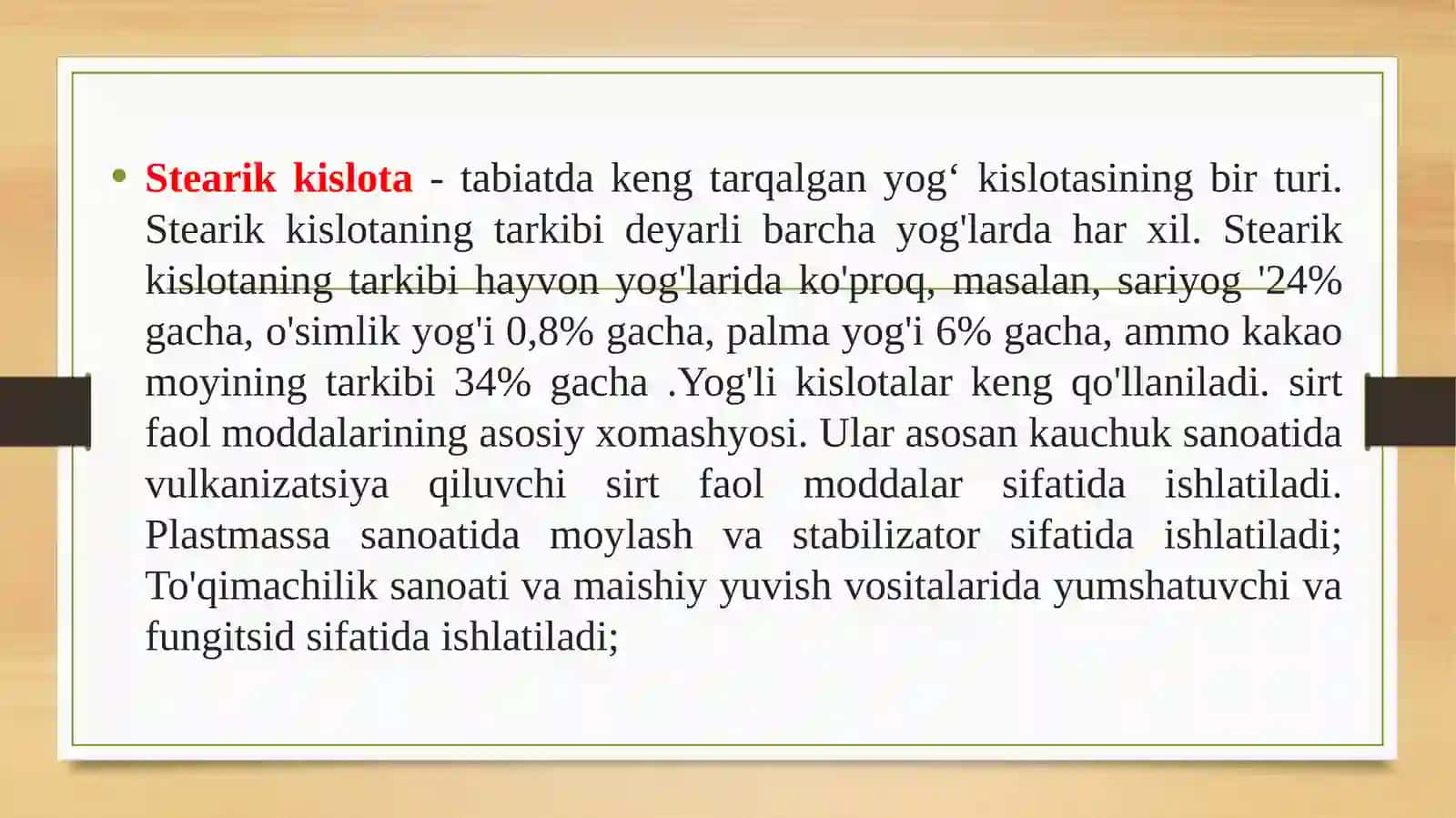 Sirti faol moddalar uchun xomashyolar 4