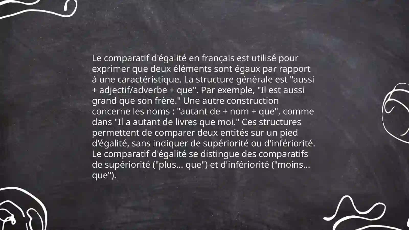 Degrés de comparaison des adjectifs 4