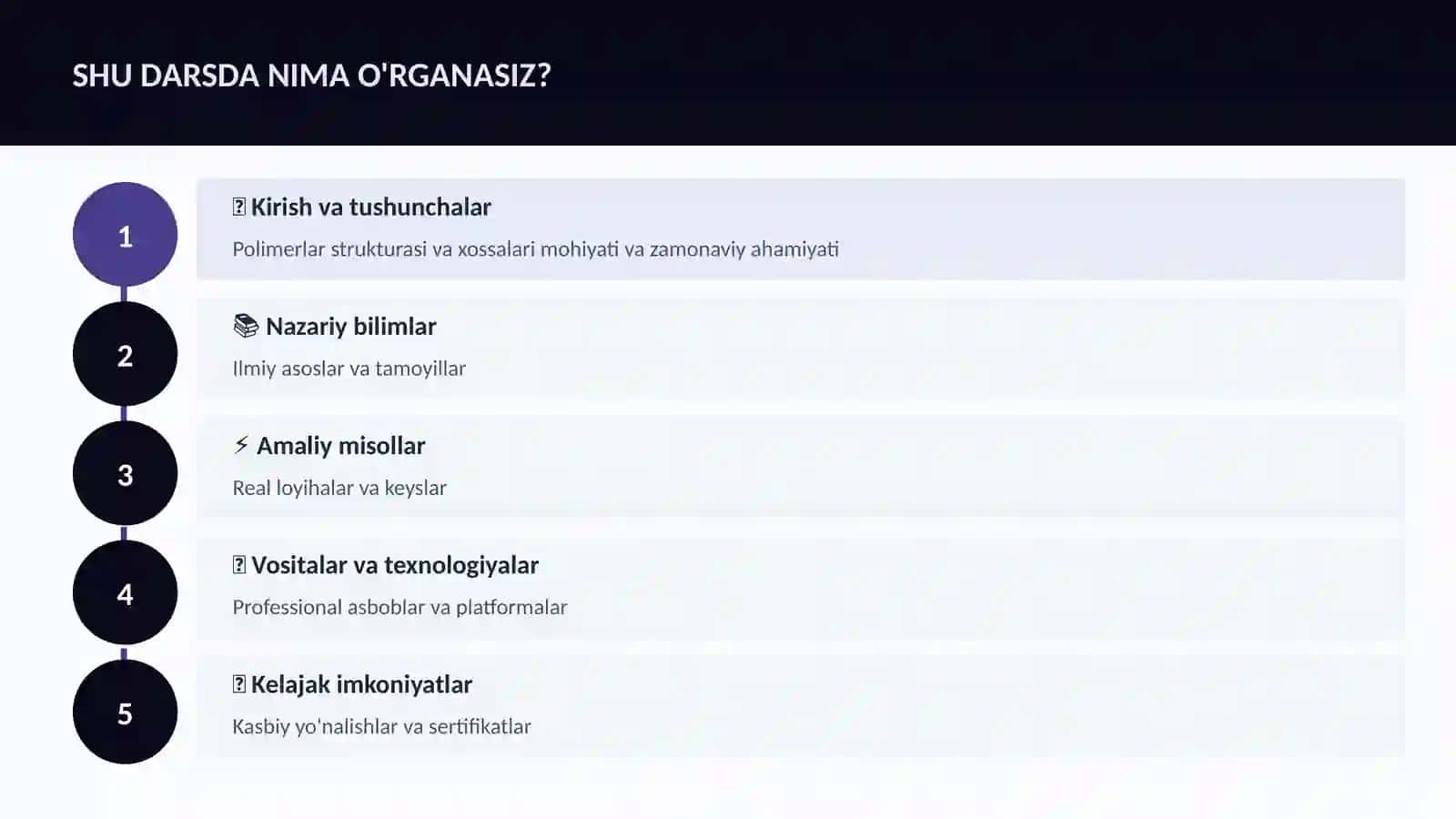 Polimerlar strukturasi va xossalari 4
