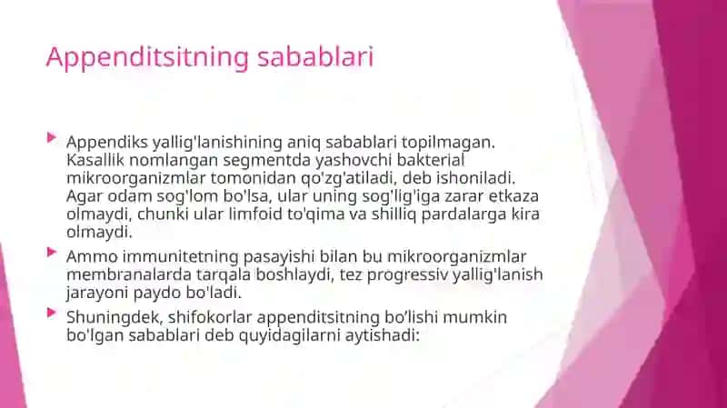 O’tkir appenditsit va uning asoratlari 4