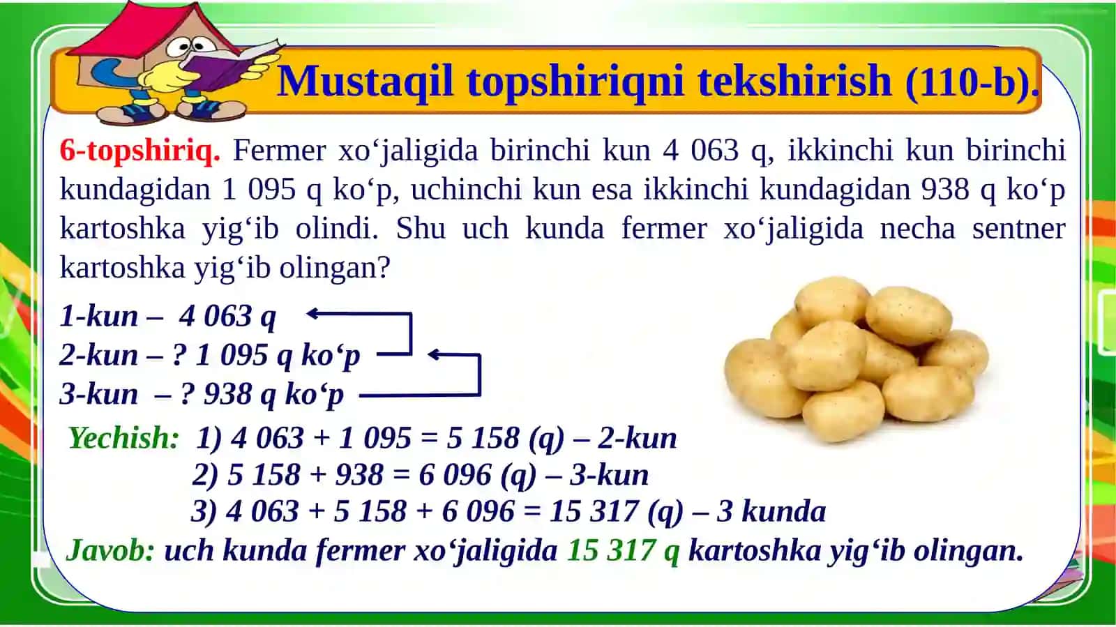 Chizg‘ichdagi shkalalar orqali topish 4