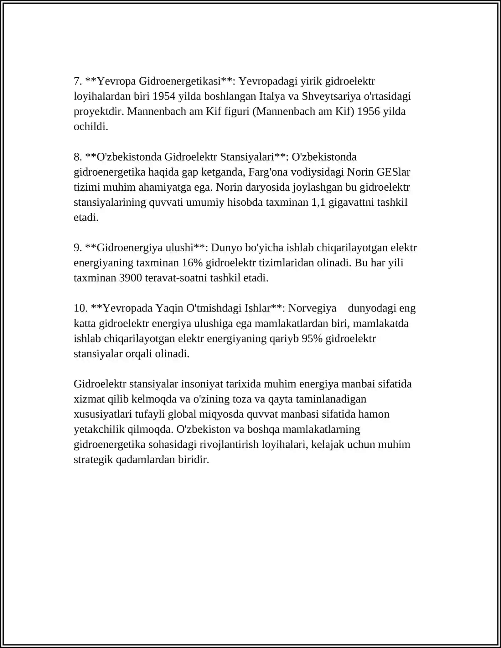 GIDROELEKTR STANSIYALAR 4