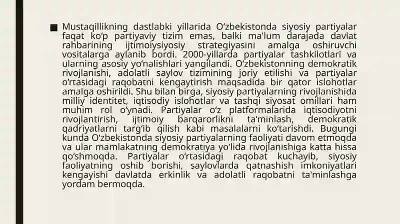O‘zbekistonda siyosiy partiyalarning roli 4